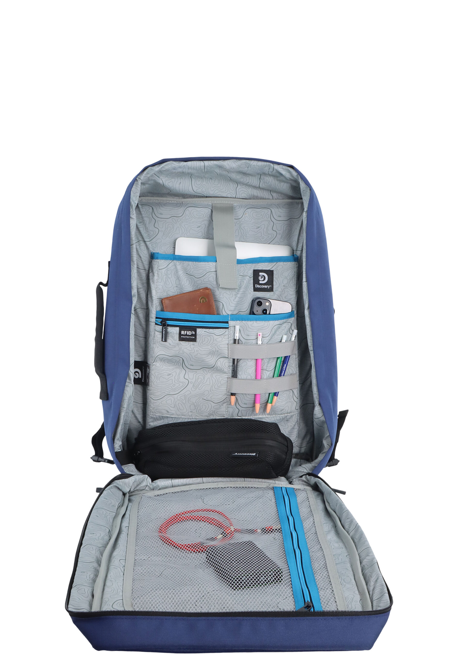 Plecak-torba kabinowa Discovery Andes navy 52x37x20 - obrazek 12