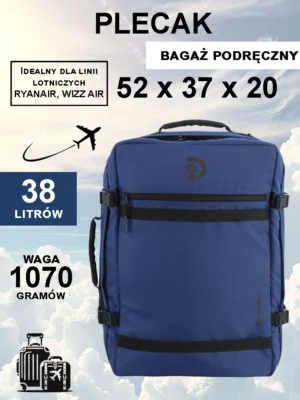 Plecak-torba kabinowa Discovery Andes navy 52x37x20